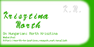 krisztina morth business card